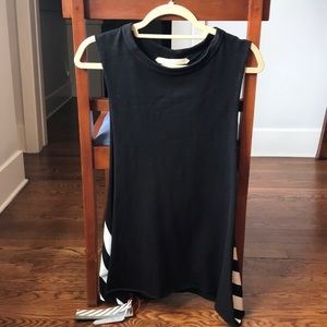 Off White Black Sleeveless Top